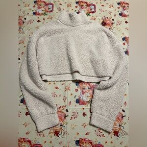 Cropped Sherpa Turtleneck